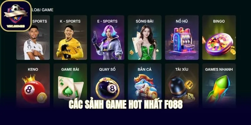 Các sảnh game hot nhất FO88