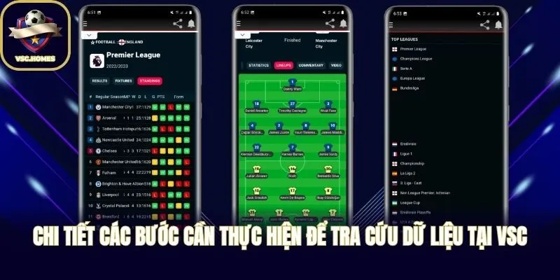 Chi tiết các bước cần thực hiện để tra cứu dữ liệu tại VSC