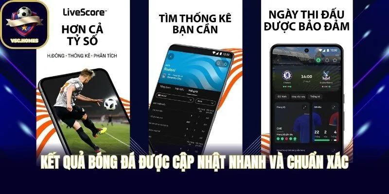 Kết quả bóng đá được cập nhật nhanh và chuẩn xác